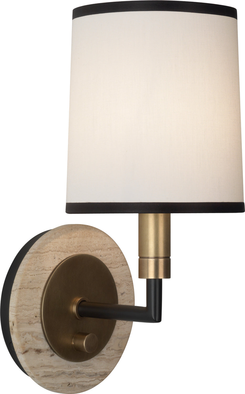 Robert Abbey Axis 2136 Wall Sconce Light - Aged Brass w/Cocoa Brown