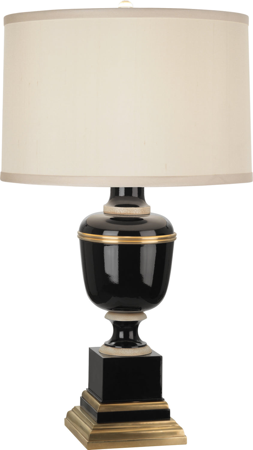 Robert Abbey Lighting 2507X Annika Lamp Black Lacquered Paint W/Natural Brass And Ivory Crackle