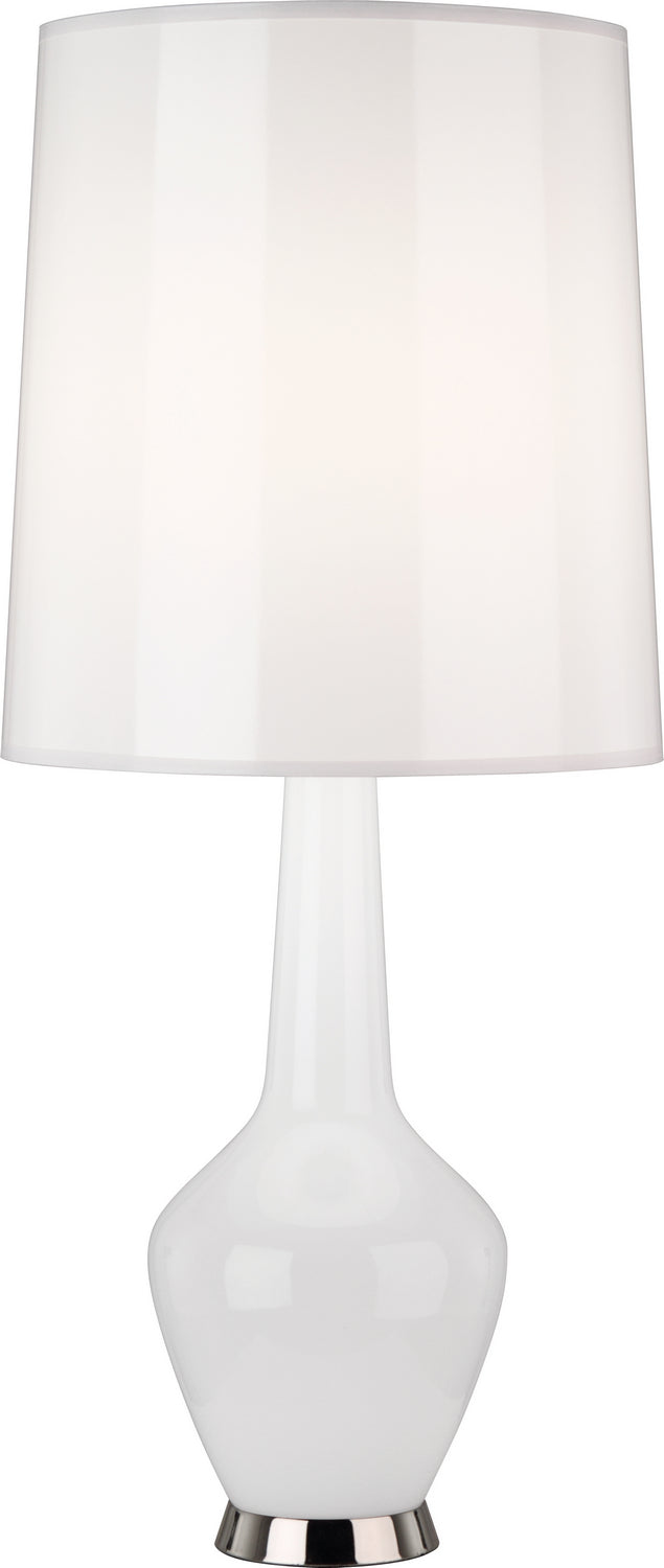 Robert Abbey Lighting WH736 Jonathan Adler Capri Lamp White Cased Glass W/Polished Nickel