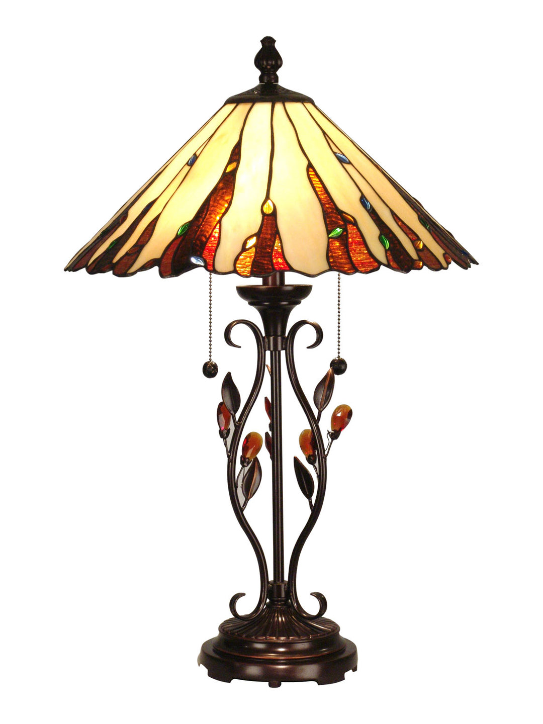 Dale Tiffany TT90178 Crystal Ripley Lamp Antique Golden Bronze