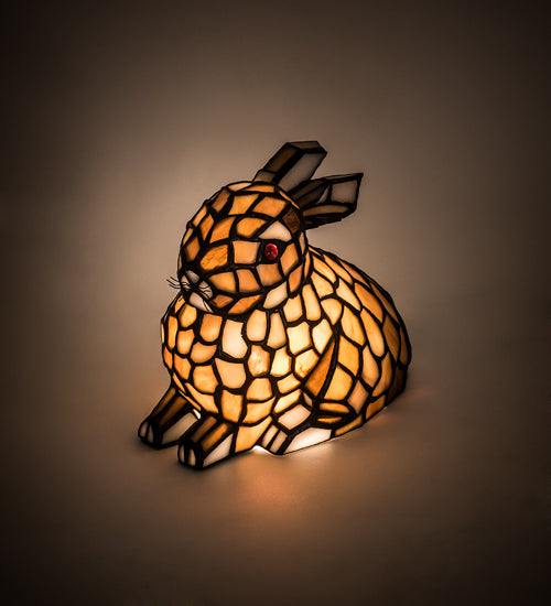 Meyda Tiffany Lighting 36734 Tiffany Rabbit One Light Accent Lamp Lamp Bronze / Dark