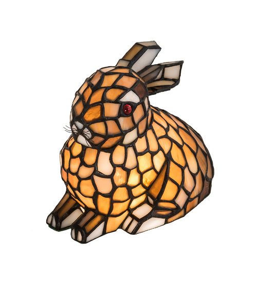 Meyda Tiffany Lighting 36734 Tiffany Rabbit One Light Accent Lamp Lamp Bronze / Dark
