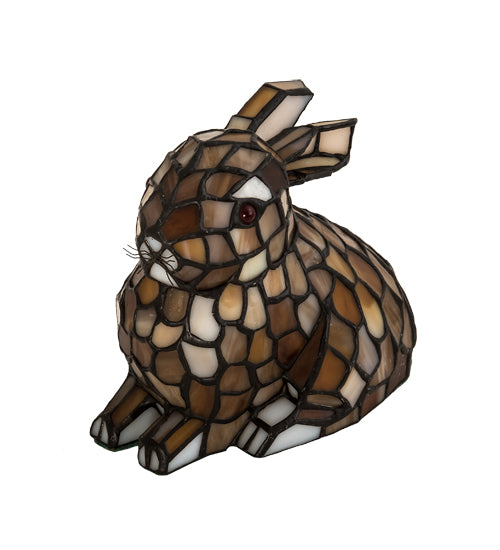 Meyda Tiffany Lighting 36734 Tiffany Rabbit One Light Accent Lamp Lamp Bronze / Dark