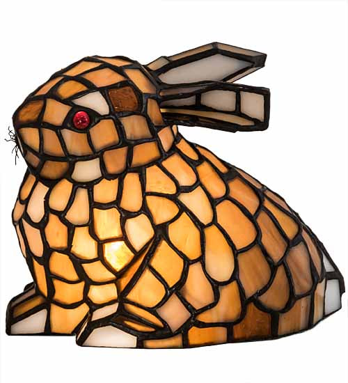 Meyda Tiffany Lighting 36734 Tiffany Rabbit One Light Accent Lamp Lamp Bronze / Dark