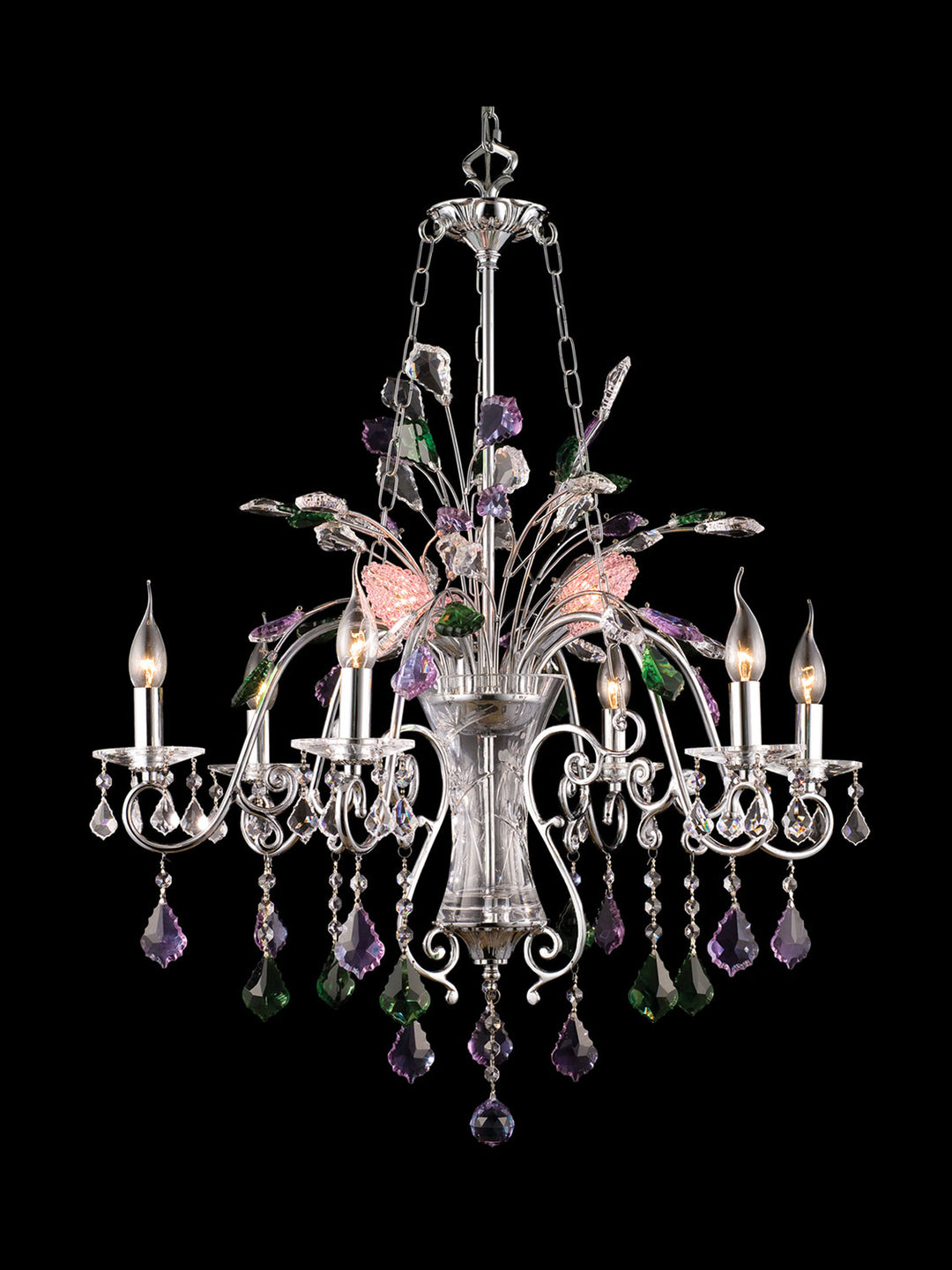 Dale Tiffany Buckley GH90119 Chandelier Light - Polished Chrome