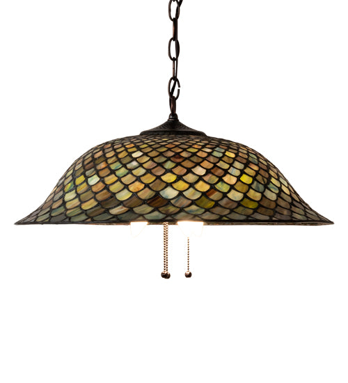 Meyda Tiffany Tiffany Fishscale 36856 Pendant Light - Mahogany Bronze