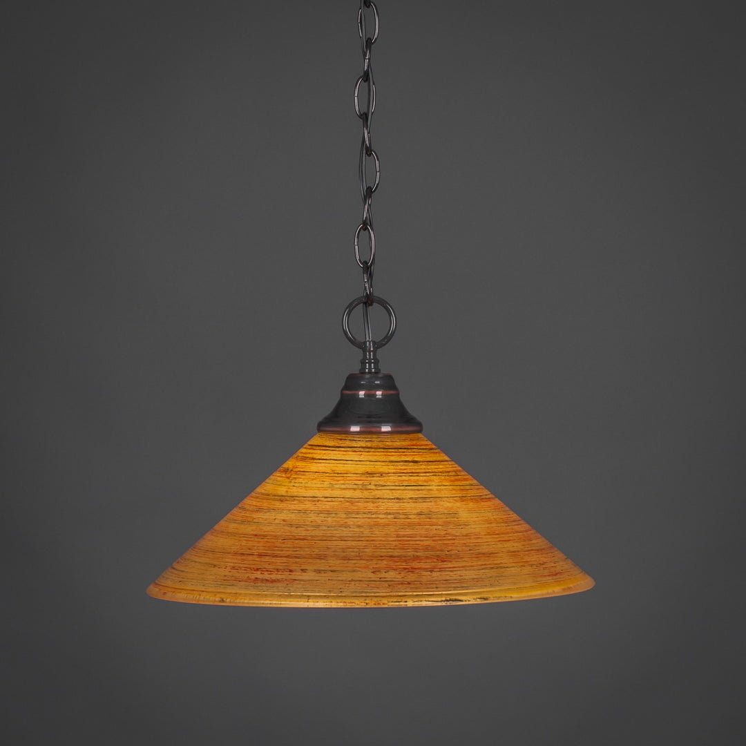 Toltec Pendant Black Copper 10-bc-414 Pendant Light - Black Copper