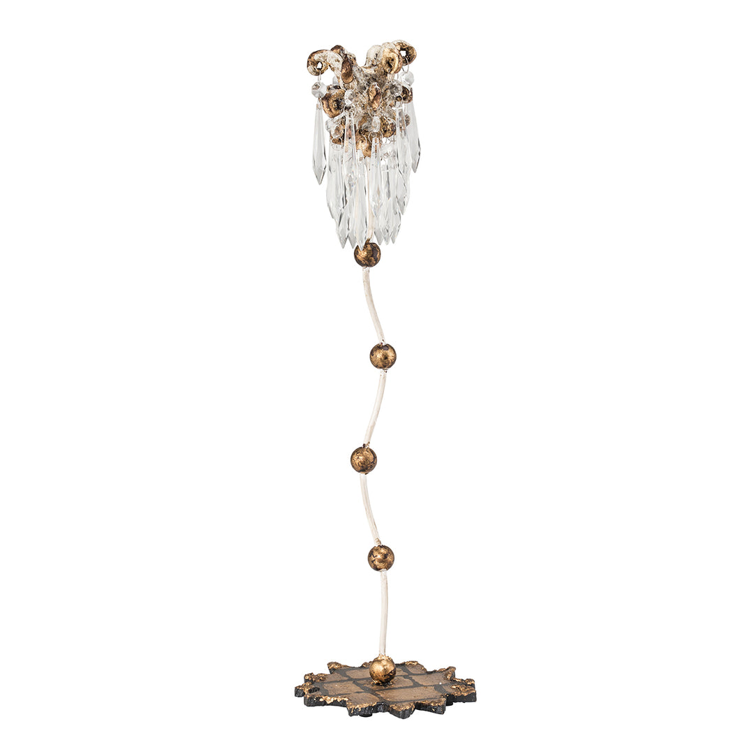 Lucas+Mckearn Lighting CS1060M  Venetian Home Decor Gold Leaf With Cut-Glass Crystals