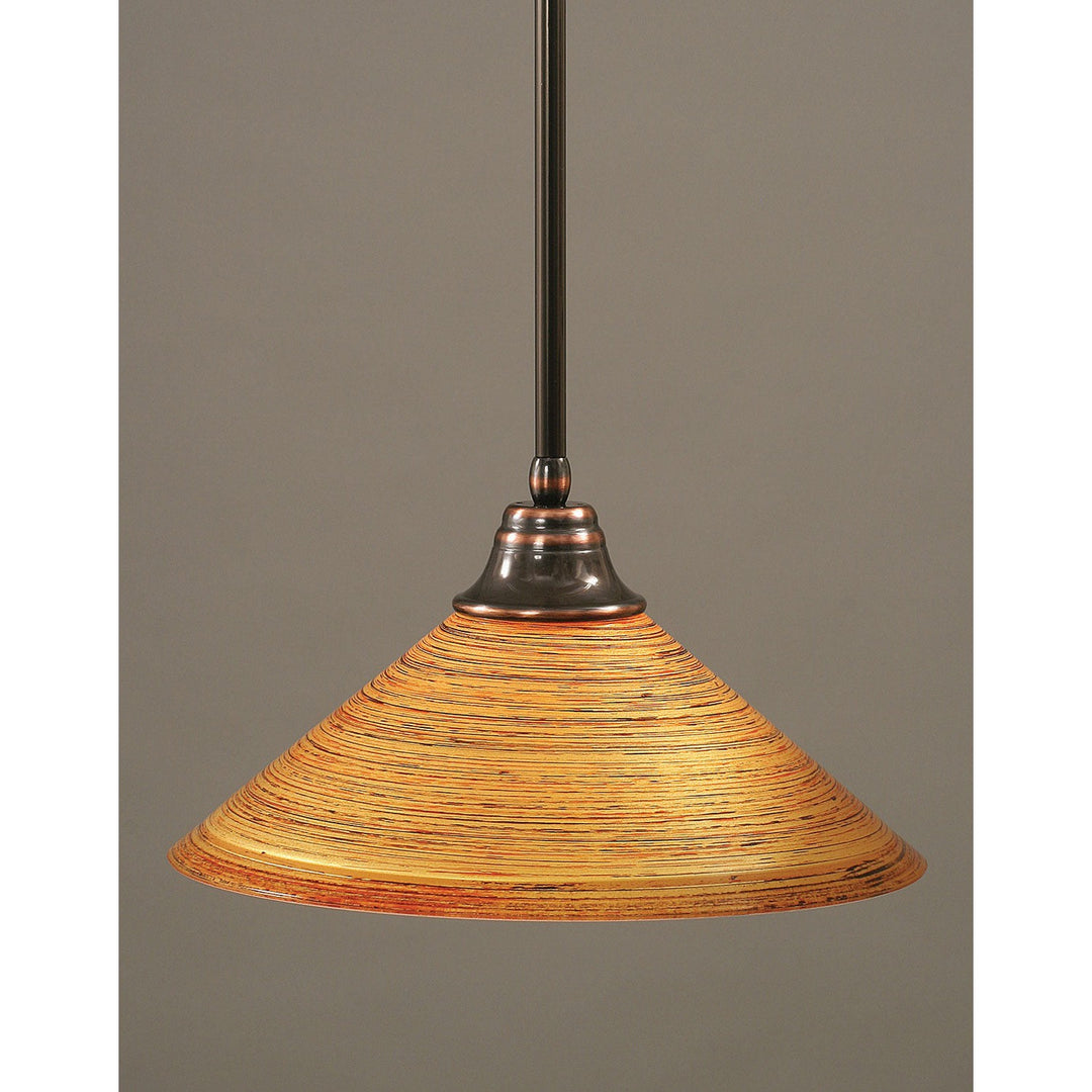 Toltec Stem 26-bc-414 Pendant Light - Black Copper