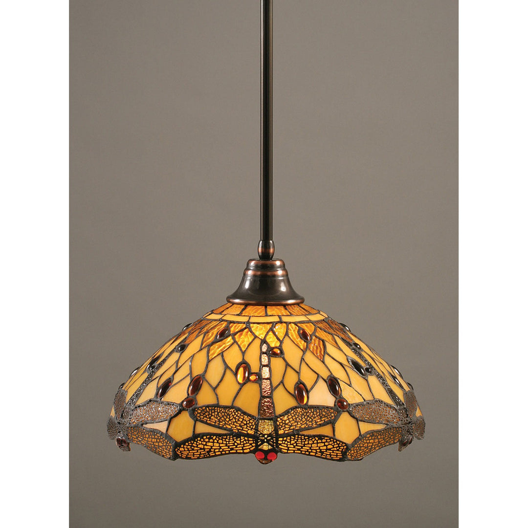 Toltec Stem 26-bc-946 Pendant Light - Black Copper