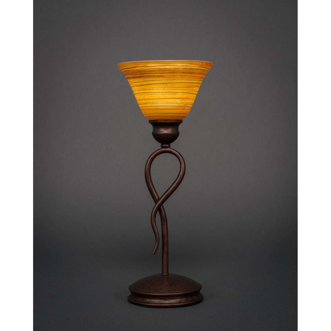 Toltec Lighting 35-BRZ-454  Leaf Lamp Bronze