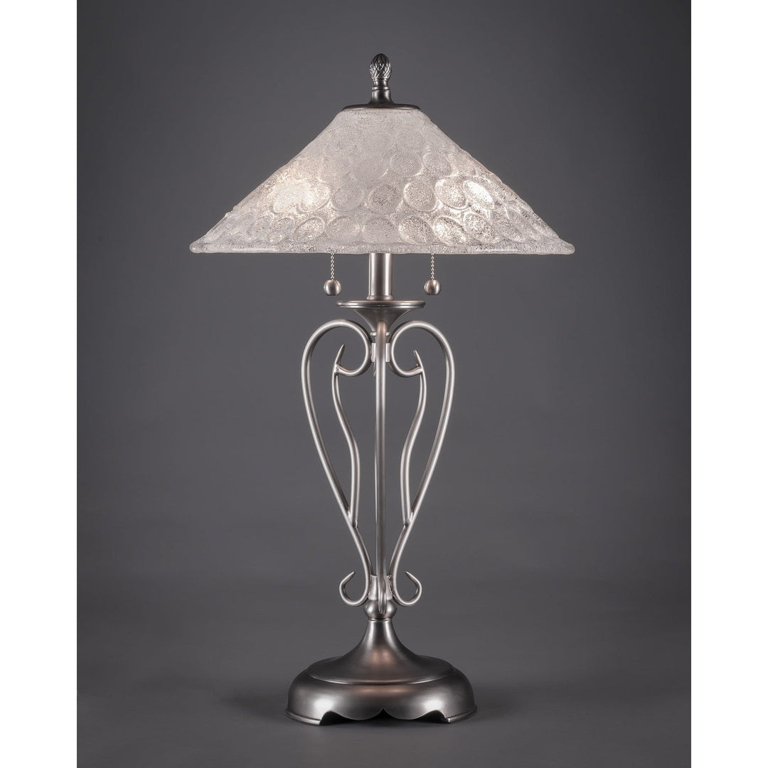 Toltec Lighting 42-BN-411  Olde Iron Lamp Brushed Nickel