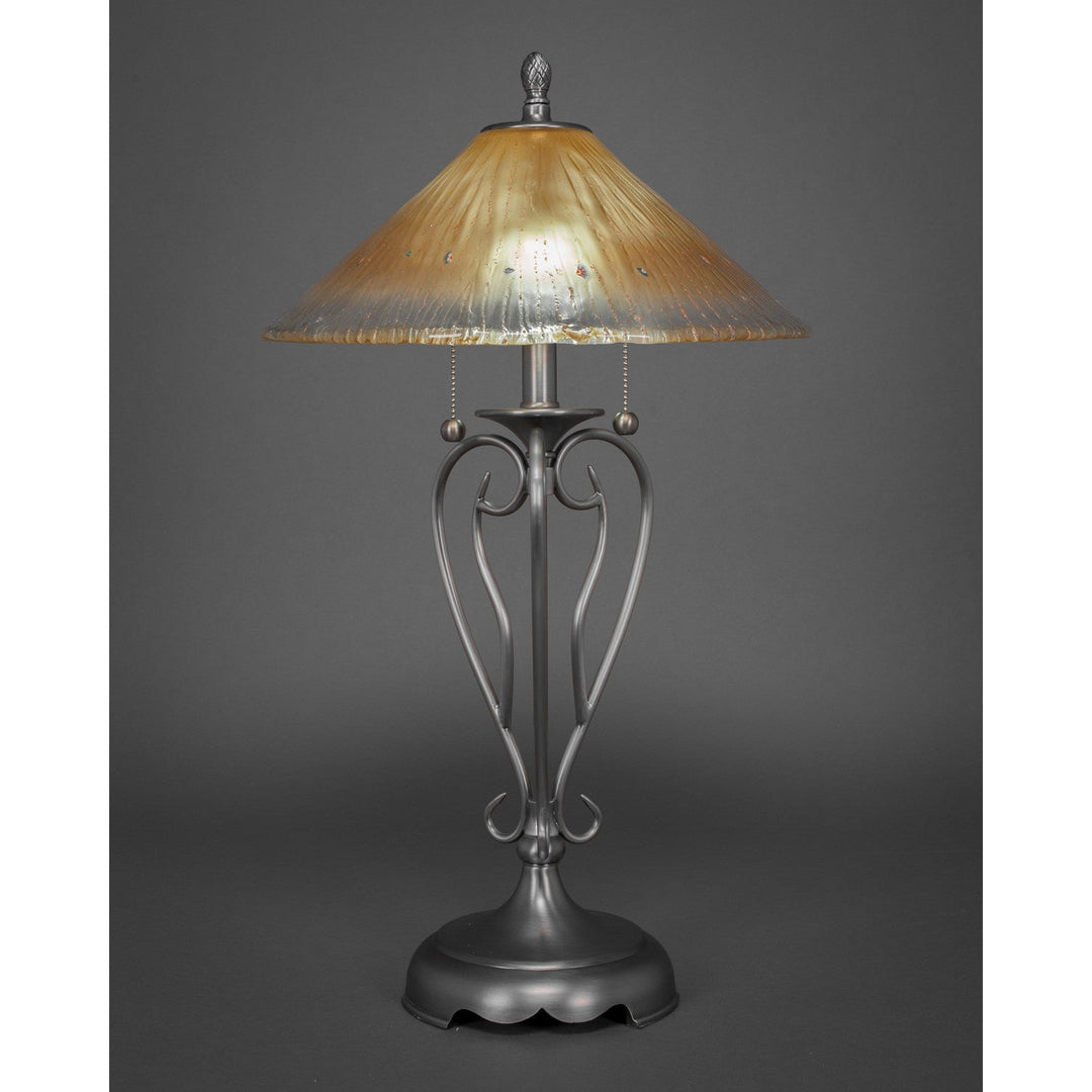 Toltec Lighting 42-BN-710  Olde Iron Lamp Brushed Nickel