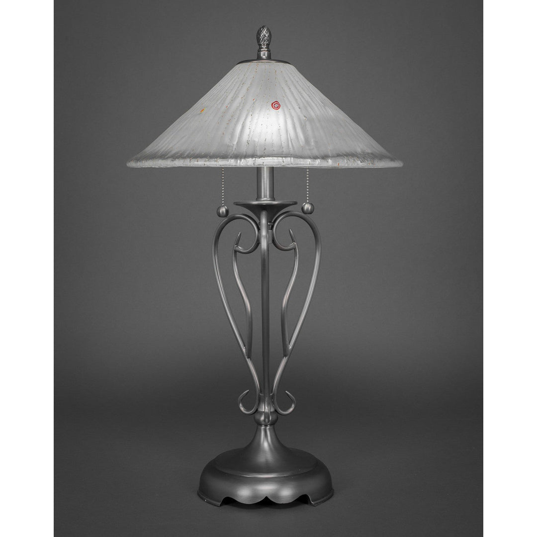 Toltec Lighting 42-BN-711  Olde Iron Lamp Brushed Nickel