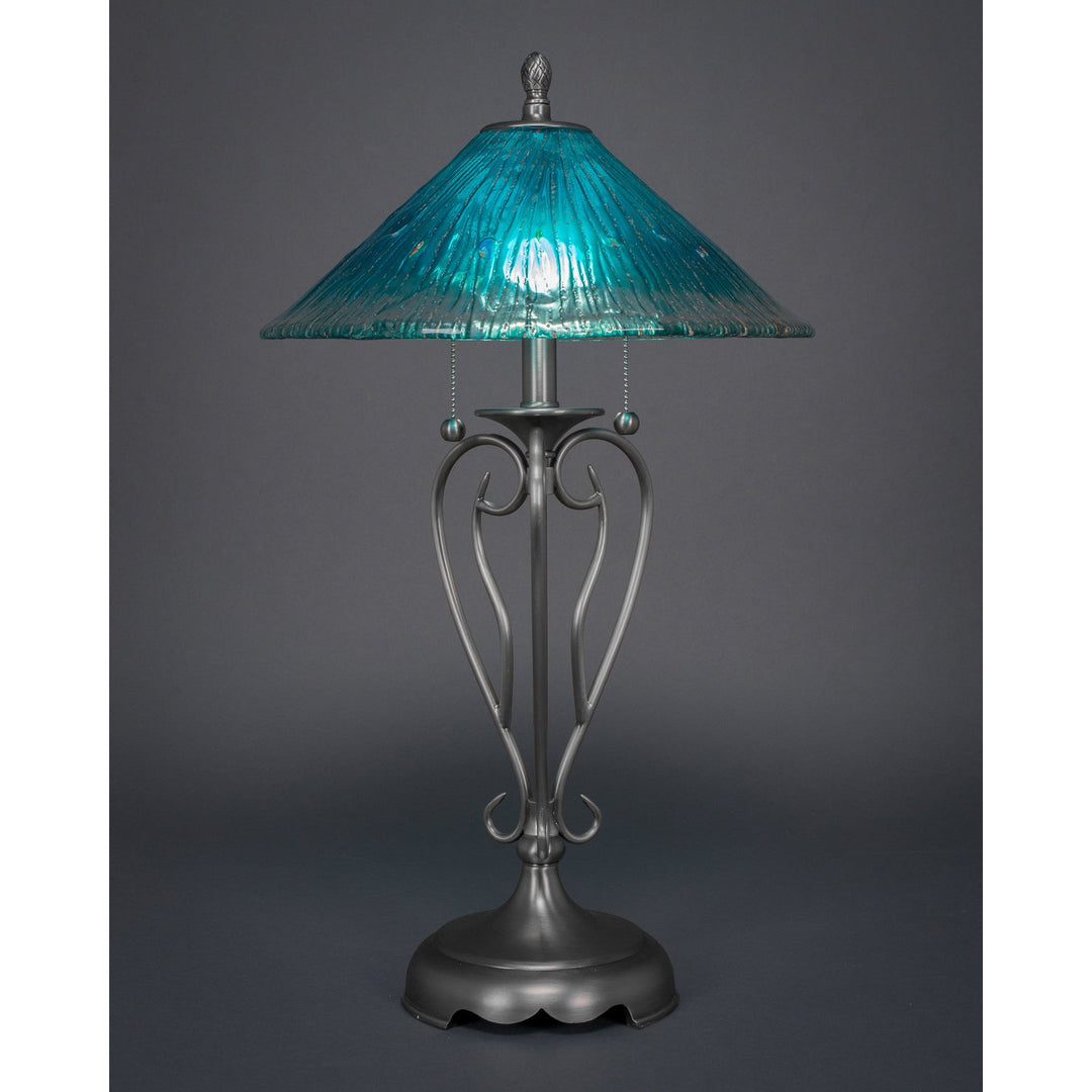 Toltec Lighting 42-BN-715  Olde Iron Lamp Brushed Nickel