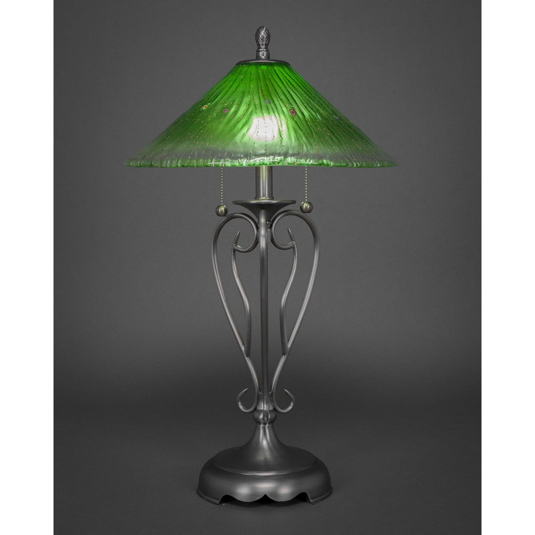 Toltec Lighting 42-BN-717  Olde Iron Lamp Brushed Nickel
