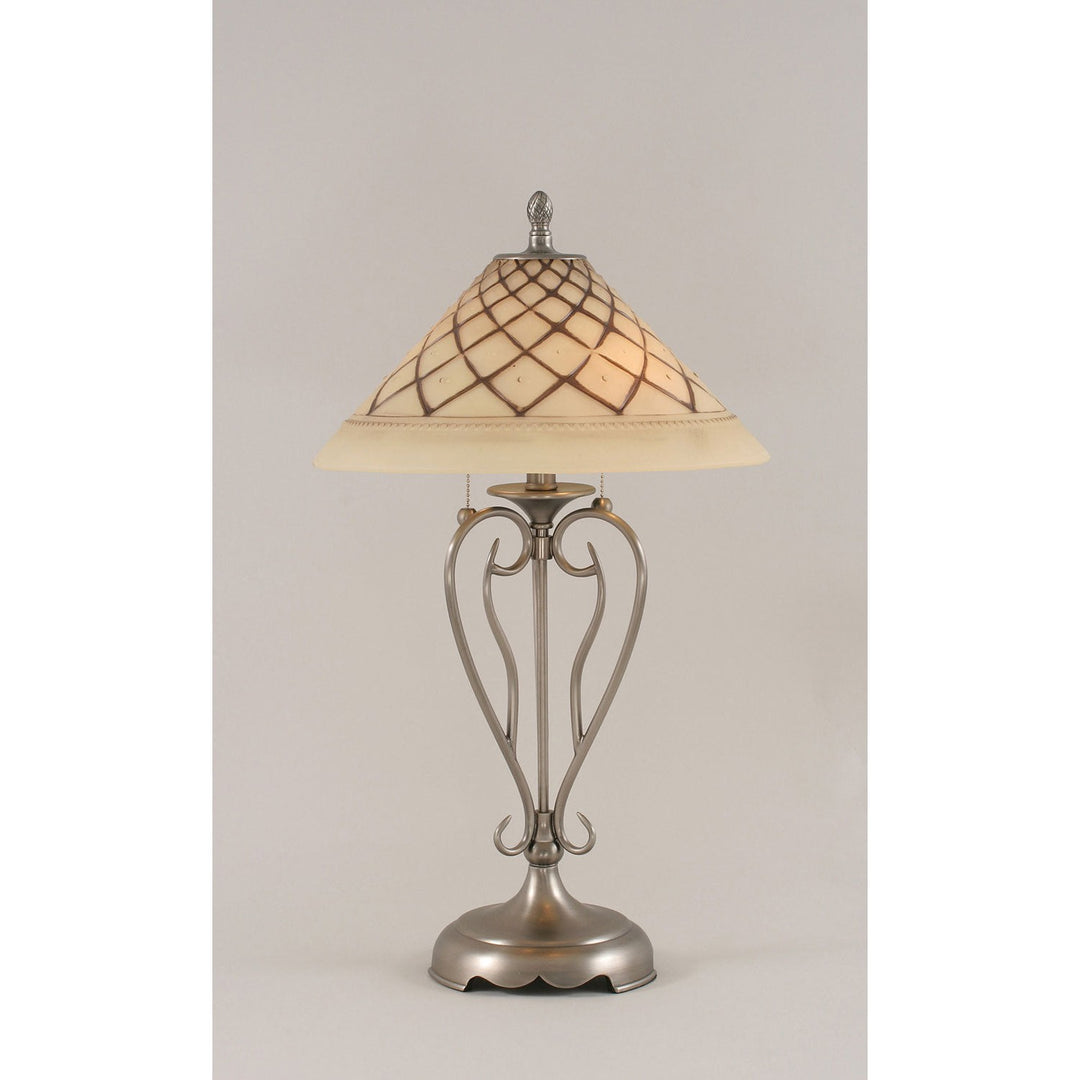 Toltec Lighting 42-BN-718  Olde Iron Lamp Brushed Nickel