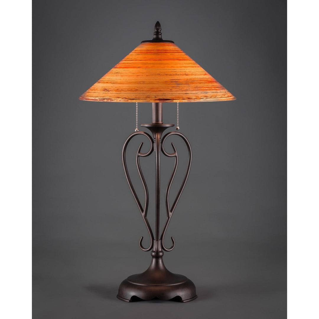 Toltec Lighting 42-BRZ-414  Olde Iron Lamp Bronze
