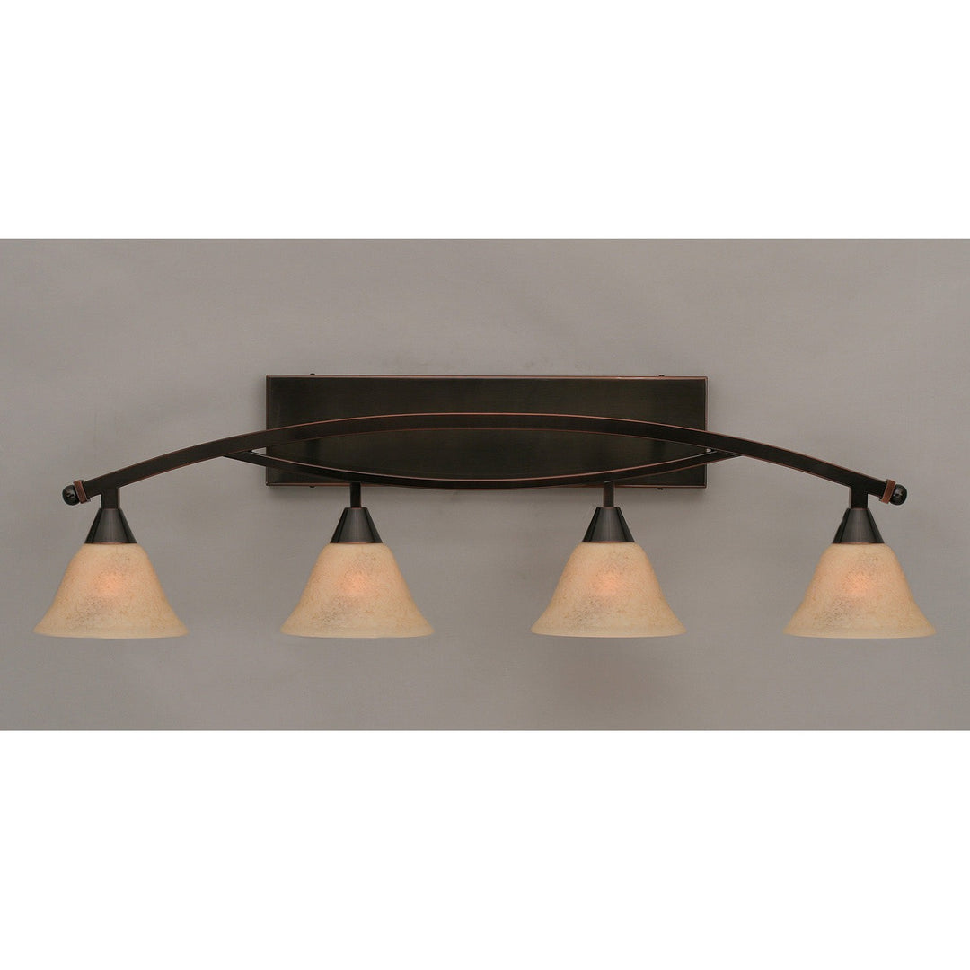 Toltec Bow 174-bc-508 Bath Vanity Light 40 in. wide - Black Copper