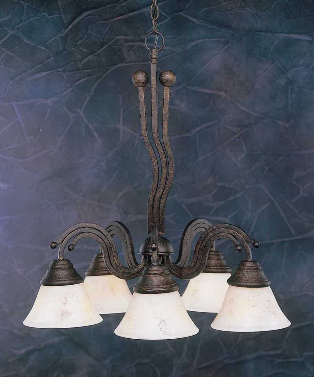 Toltec Wave 227-BRZ-508 Chandelier Light - Bronze