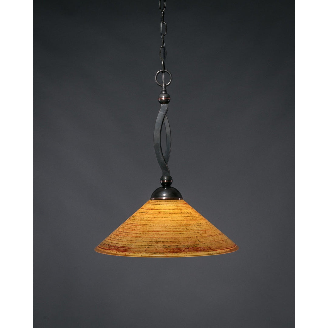 Toltec Bow 271-bc-414 Pendant Light - Black Copper