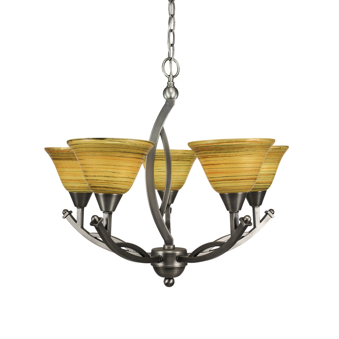 Toltec Bow 275-bn-454 Chandelier Light - Brushed Nickel