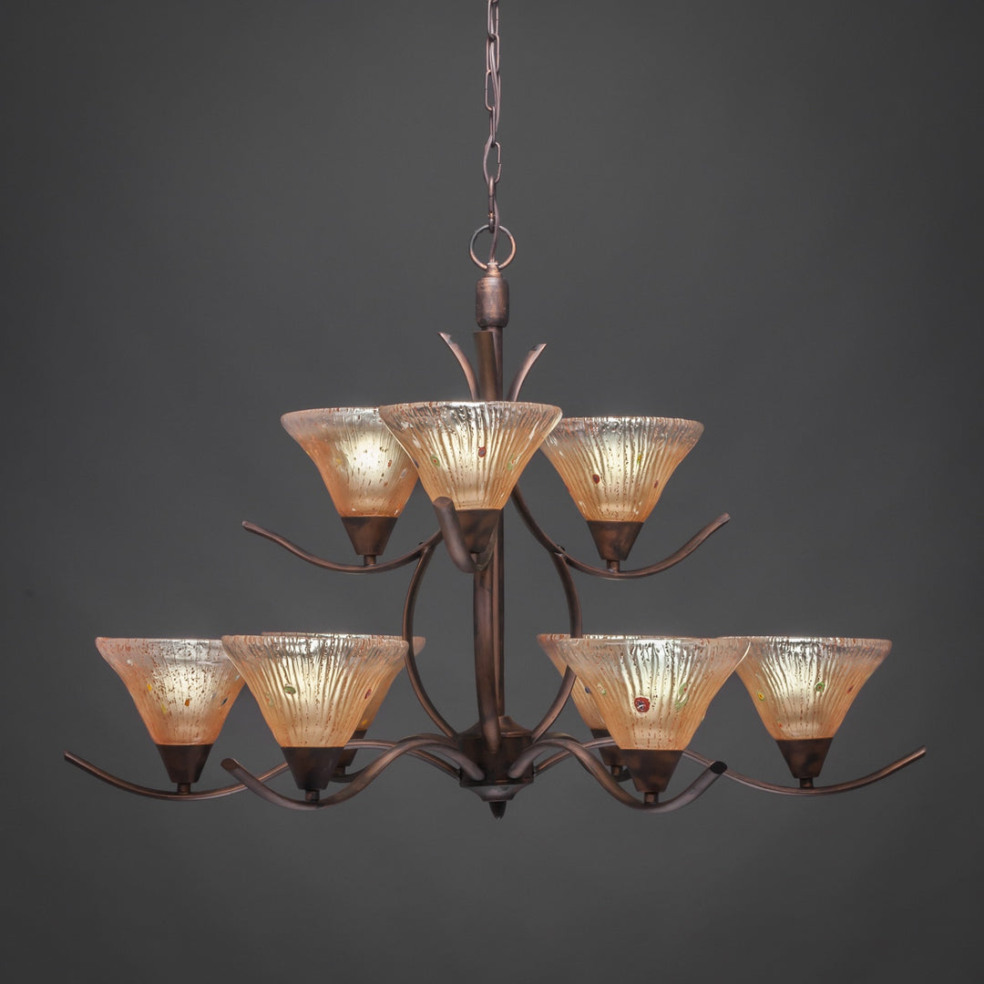 Toltec Swoop 299-brz-750 Chandelier Light - Bronze