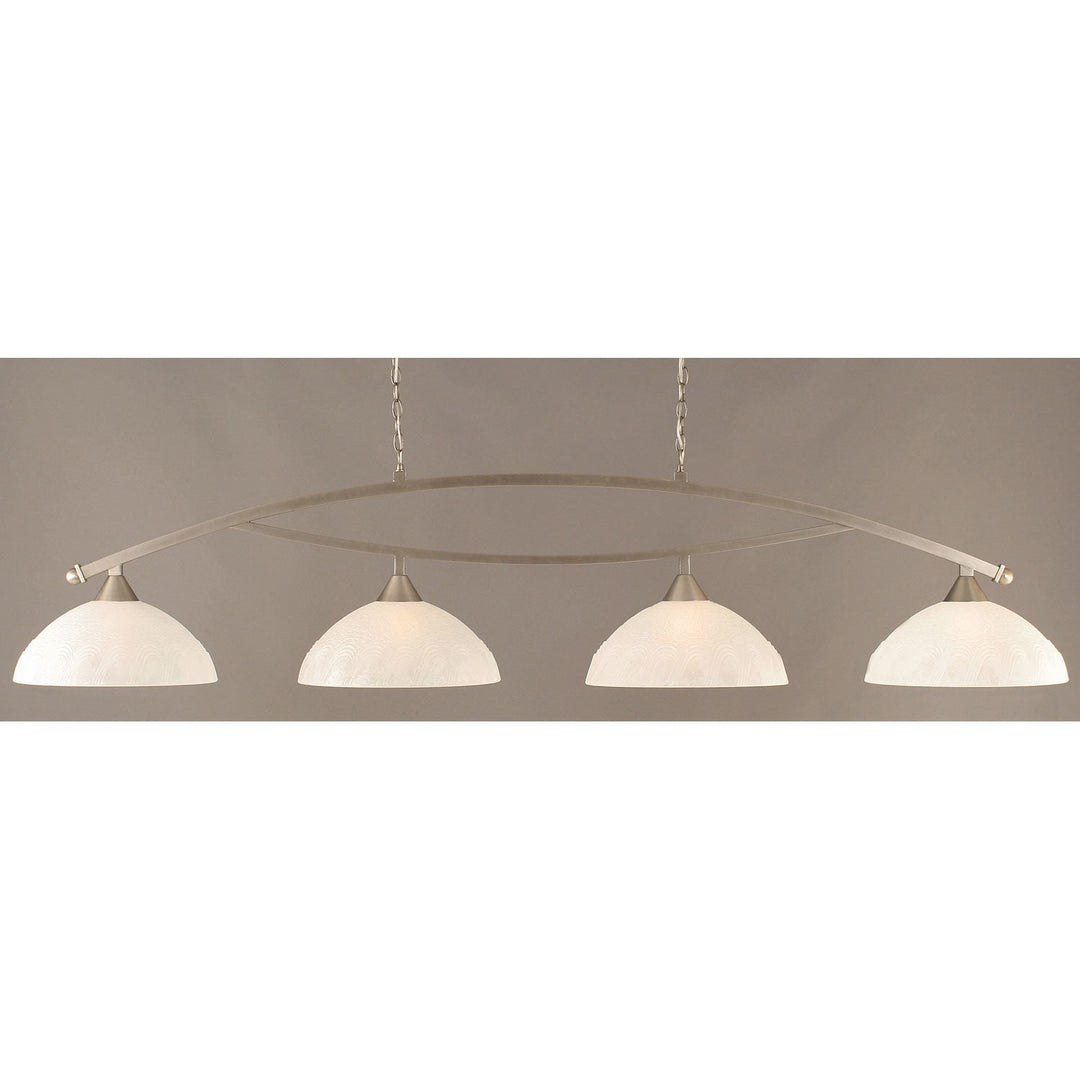 Toltec Bow Brushed Nickel 874-bn-5651 Pendant Light - Brushed Nickel