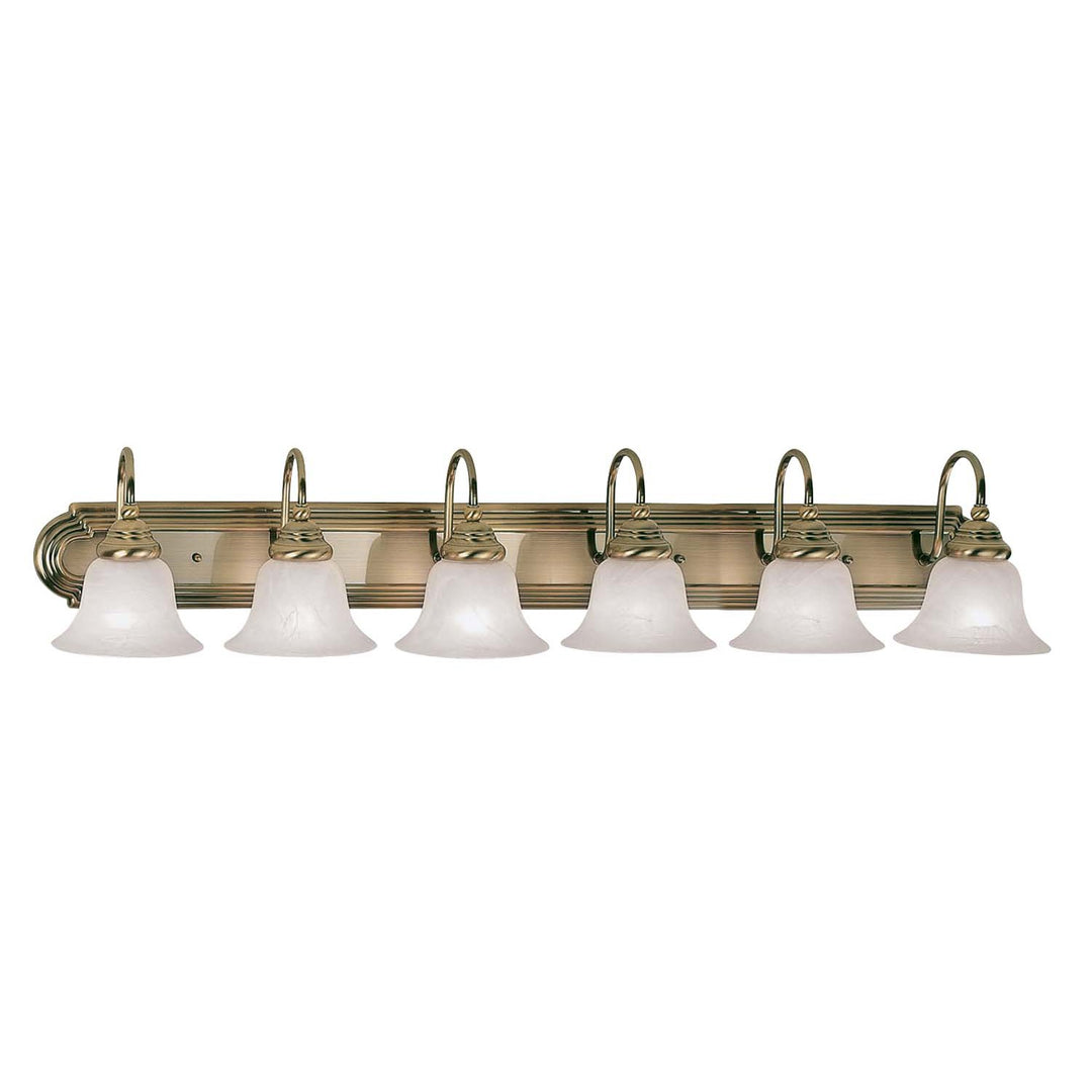 Livex Belmont 1006-01 Bath Vanity Light 48 in. wide - Antique Brass