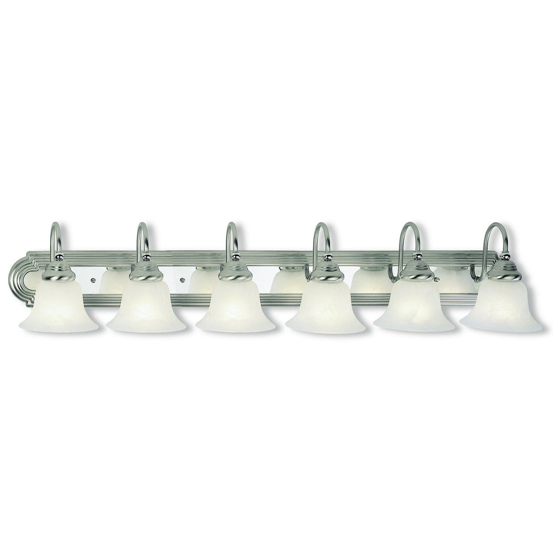 Livex Belmont 1006-95 Bath Vanity Light 48 in. wide - Brushed Nickel & Polished Chrome