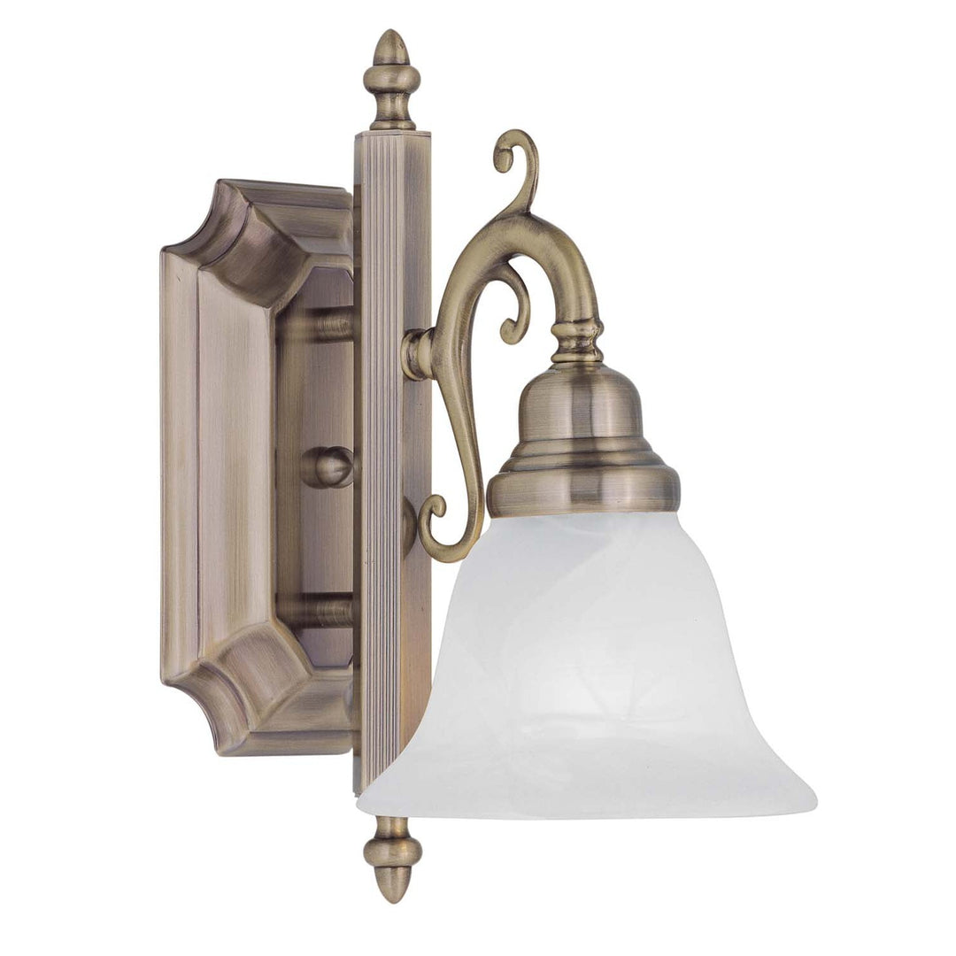 Livex French Regency 1281-01 Wall Sconce Light - Antique Brass