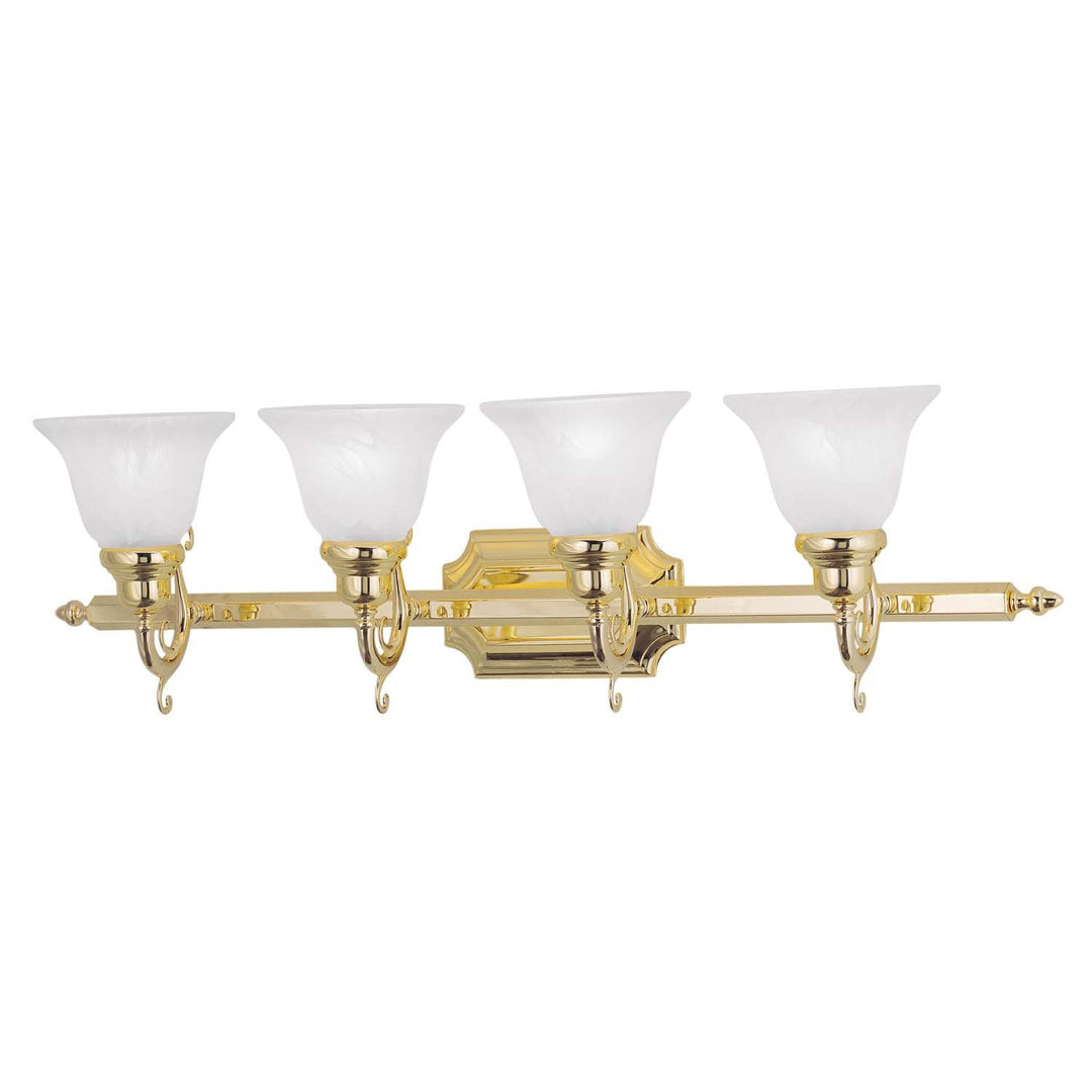 Livex French Regency 1284-02 Bath Vanity Light 33 in. wide - Polished Brass