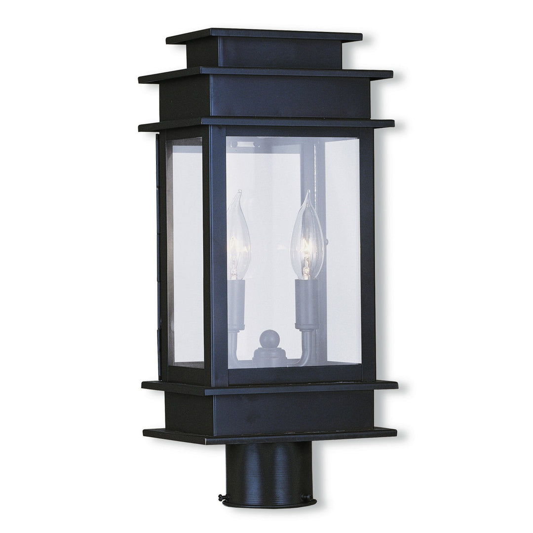 Livex Lighting 2015-07  Princeton Outdoor Bronze W/ Polished Chrome Stainless Steel
