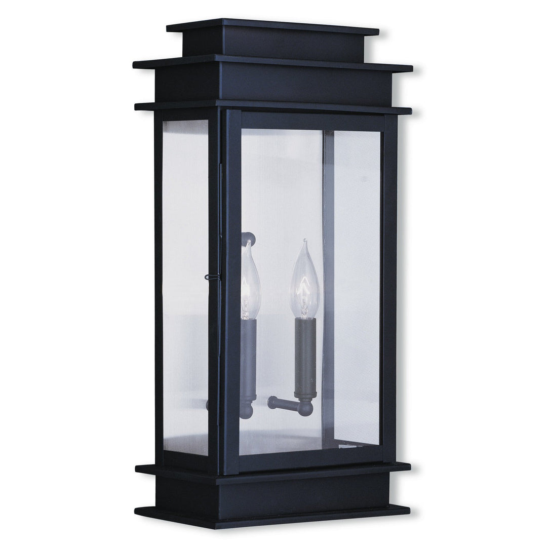 Livex Lighting 2018-07  Princeton Outdoor Bronze W/ Polished Chrome Stainless Steel