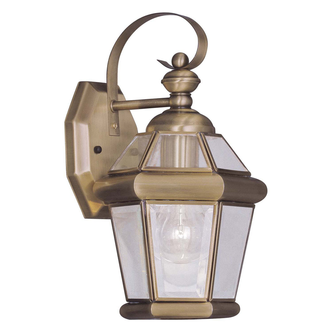 Livex Lighting 2061-01  Georgetown Outdoor Antique Brass