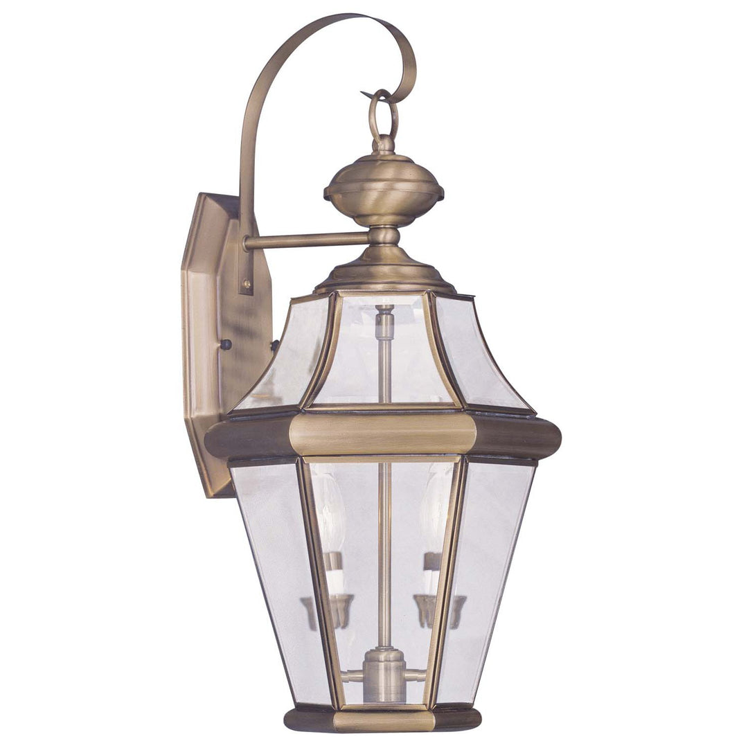 Livex Lighting 2261-01  Georgetown Outdoor Antique Brass