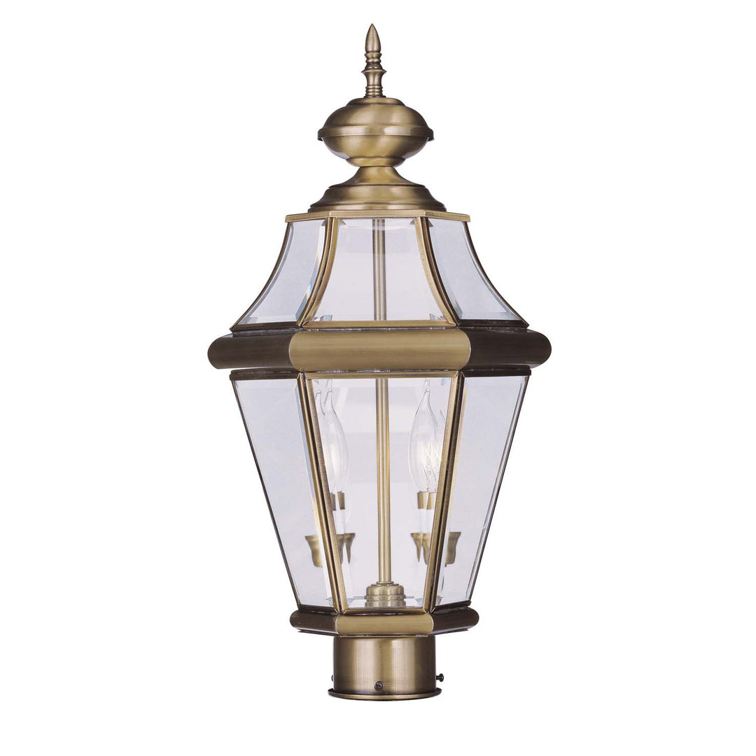 Livex Lighting 2264-01  Georgetown Outdoor Antique Brass