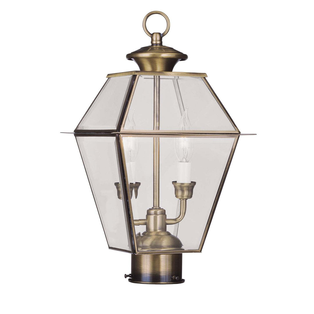 Livex Lighting 2284-01  Westover Outdoor Antique Brass