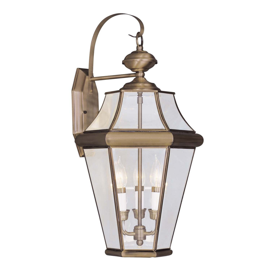 Livex Lighting 2361-01  Georgetown Outdoor Antique Brass