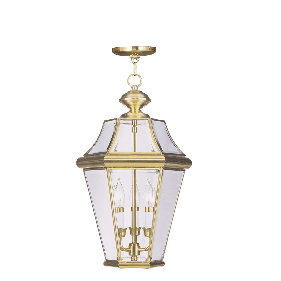 Livex Lighting 2365-02  Georgetown Outdoor Polished Brass