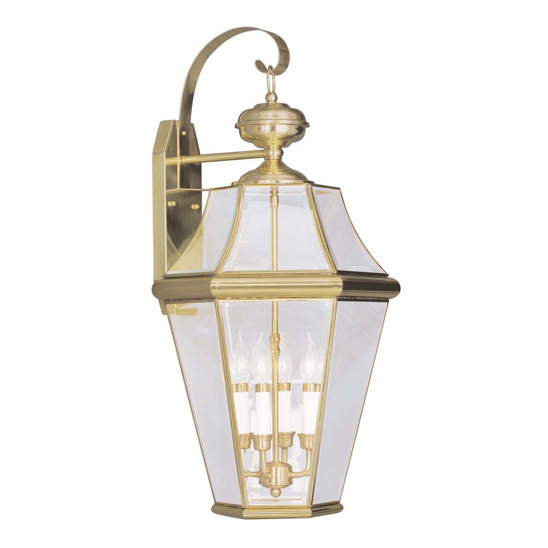 Livex Lighting 2366-02  Georgetown Outdoor Polished Brass