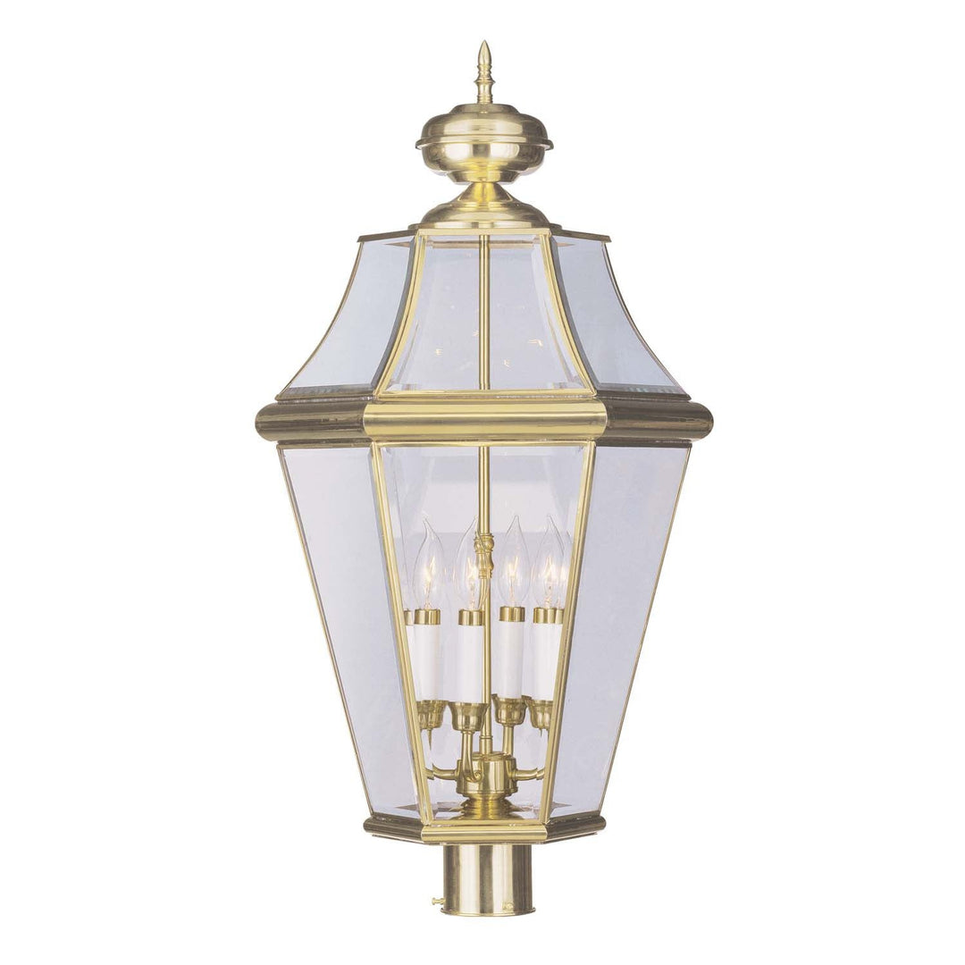 Livex Lighting 2368-02  Georgetown Outdoor Polished Brass