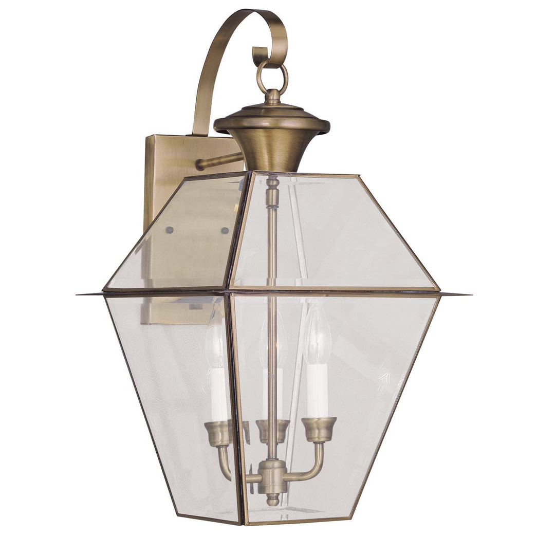 Livex Lighting 2381-01  Westover Outdoor Antique Brass