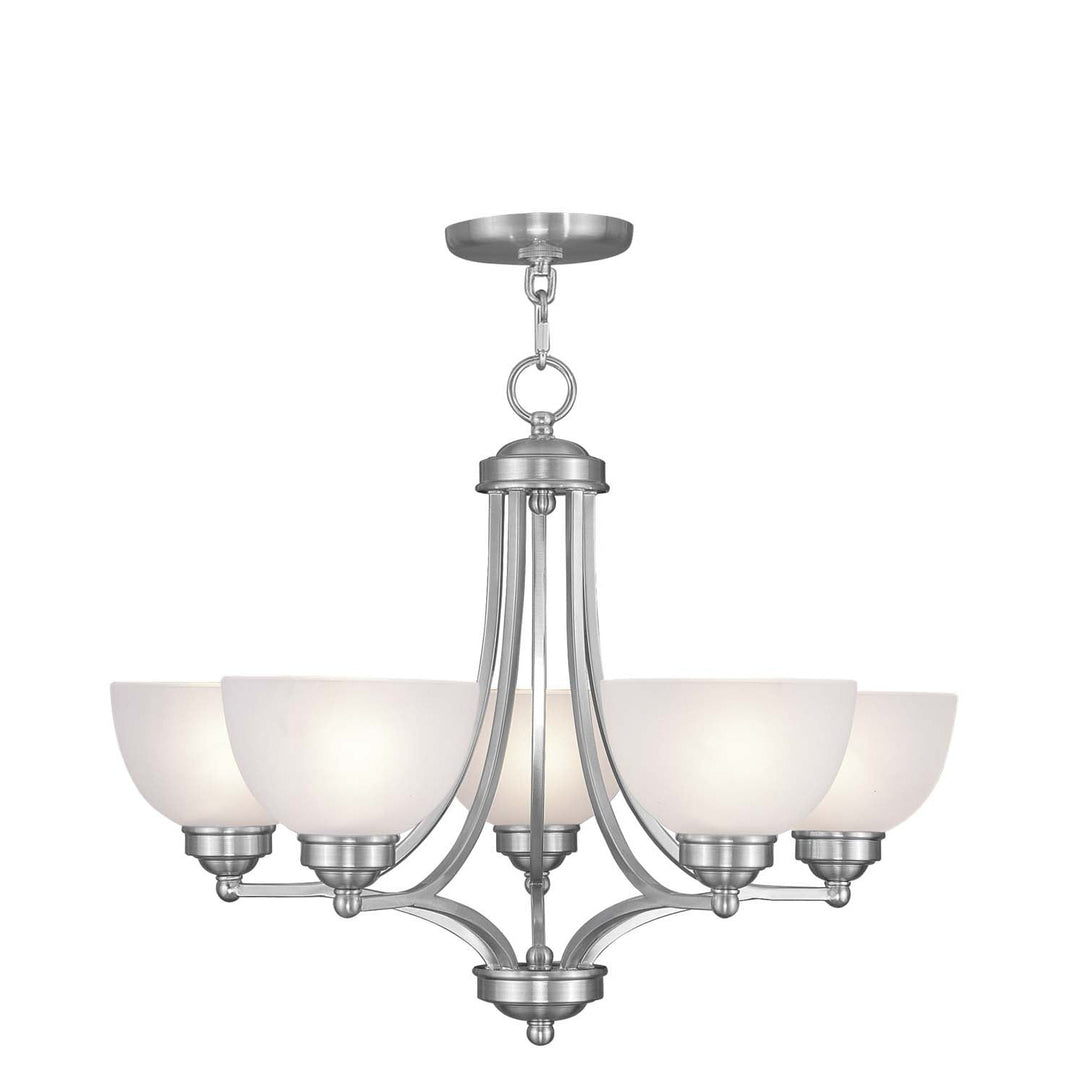 Livex Somerset 4215-91 Chandelier Light - Brushed Nickel
