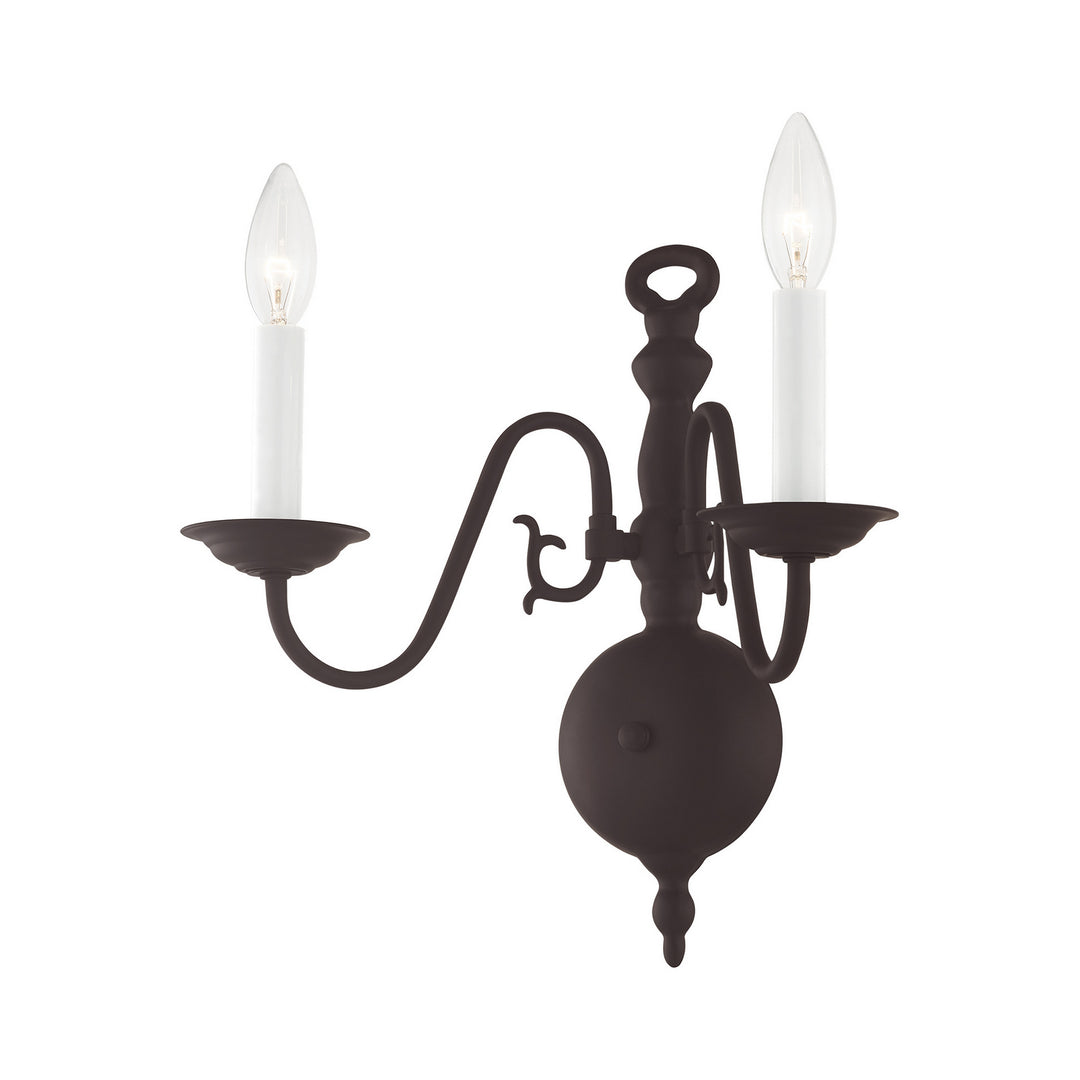 Livex Williamsburgh 5002-07 Wall Sconce Light - Bronze