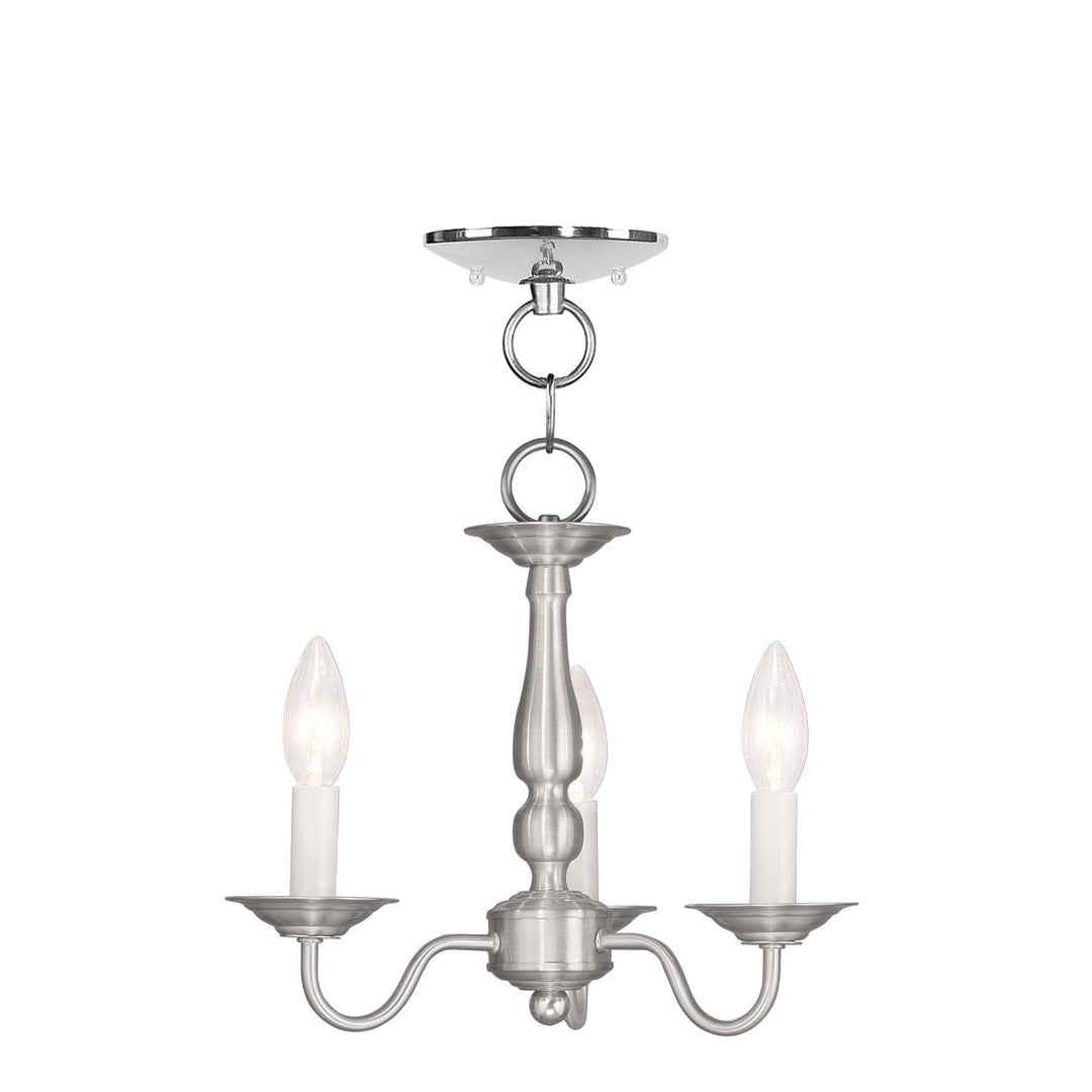 Livex Williamsburgh 5009-91 Chandelier Light - Brushed Nickel