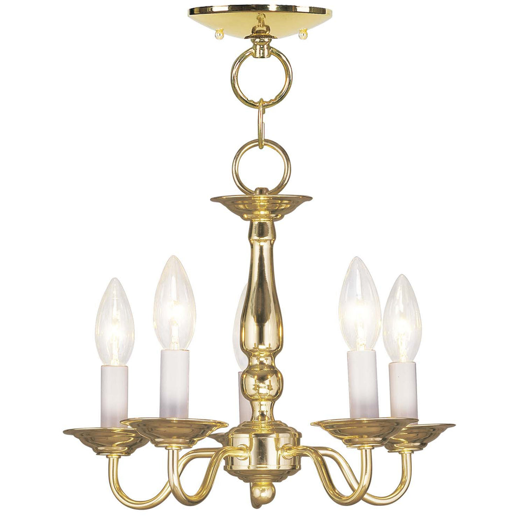 Livex Williamsburgh 5011-02 Ceiling Light - Polished Brass