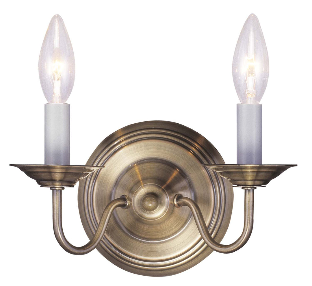 Livex Williamsburgh 5018-01 Wall Sconce Light - Antique Brass