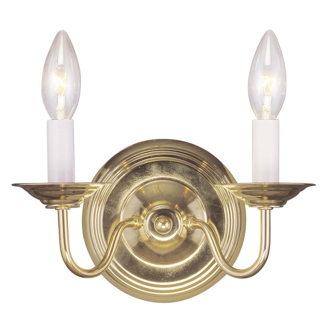 Livex Williamsburgh 5018-02 Wall Sconce Light - Polished Brass