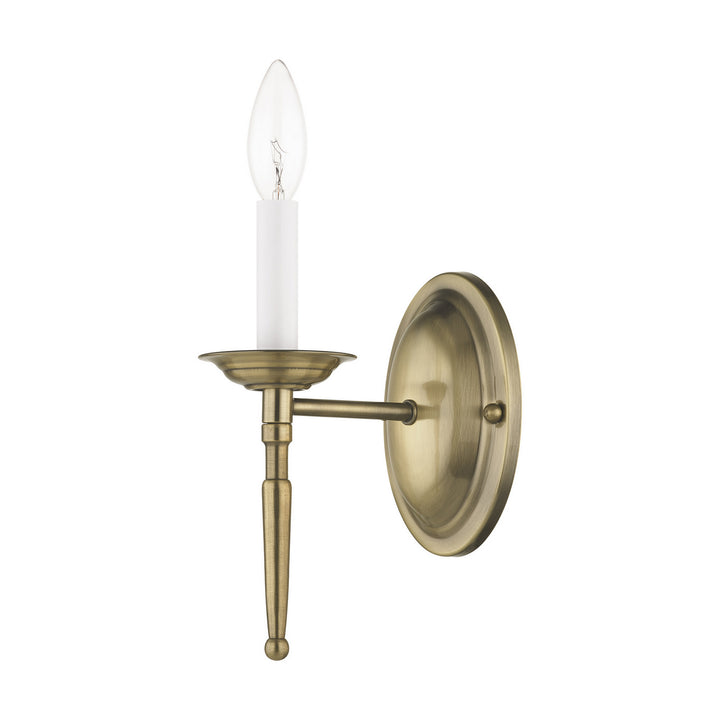 Livex Williamsburgh 5121-01 Wall Sconce Light - Antique Brass
